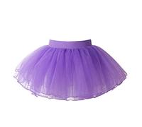 dPois Falta Corta para Danza Falda Tutu Danza Ballet Niña de Princesa Disfraz Bailarina Fiesta Carnaval A Morado 1-6 años