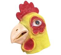 dPois Jóvenes Prop Carnaval Fiesta Máscara Gallo Halloween Cosplay Rave Risa Creación Octubre Producto Gallina amarilla Talla única