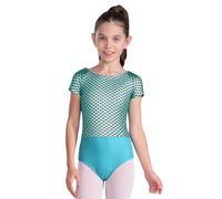 dPois Maillot Brillante De Gimnasia Niña Body De Patinaje Artístico Disfraz Princesa Sirena Traje De Ballet Disfraz De Baile Actuación Turquesa 11-12 años