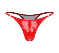 dPois Mini Tanga para Mujer Micro Bikini Braguitas Tangas Transparente Ropa Interior Erotica Bragas Tangas de Hilo G-String Rojo B M
