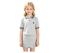 dPois Niña Vestido Tenis Traje Niñas Deportivo Golf Camiseta Deportiva Gris 13-14 años