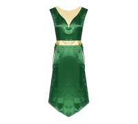 dPois Vestido De Baile Litúrgico para Mujer Vestido Brillante De Danza Alabanza Vestido Elegante para Fiesta Ceremonia Disfraz Bailarina Actuación Verde A S