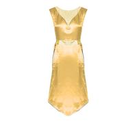 dPois Vestido De Baile Litúrgico para Mujer Vestido Brillante De Danza Alabanza Vestido Elegante para Fiesta Ceremonia Disfraz Bailarina Actuación Amarillo A L