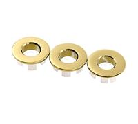 dPois3/4 Piezas Cubierta de Desbordamiento Anillo de Rebose del Fregadero Cubierta de Rebosadero Tapas para Lavabo Agujeros del Lavabo del Fregadero Reemplazo Dorado One Size