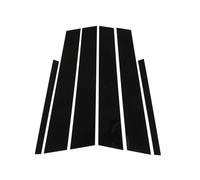DPONHJ 6 Piezas Moldura del Poste del Pilar B para Ventanas para Coche para R-enault Clio 2012-2019, Pegatinas Decorativas para Molduras de Pilare B de Ventanas,A-Black