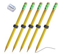 Dpptgh Threaded Pencil with Nut, Threaded Fidget Pencil Kids Adults Quiet Sensory Tool Stress Reliefs Fidgets Pen for School, Office, Home, ADHD & Autisms Kids Calming(5PCS)