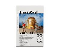 DPQICHH Travis Scott Astroworld - Póster de portada de álbum de arte sobre lienzo, pintura al óleo, póster musical, decoración de sala de estar, 30 x 45 cm, sin marco