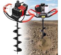 DPQYJPP Excavadora Postes Alta Resistencia,barrena Gasolina,Excavadora Agujeros Postes Gasolina 4 Tiempos,199 CC,1500W/12000r/min,para Jardines,Tierras Cultivo,plantación árboles,cercas. 8cm