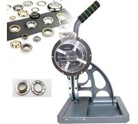 DPQYJPP Máquina Ojales semiautomática Ojales 5,5mm-12mm Incluye Kit Herramientas para Ojales, Marco Aluminio, diseño Mango Largo y Ruedas móviles para pancartas, Bolsos Cuero y Carpas. 12mm