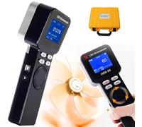 DPQYJPP Tacómetro estroboscópico Digital LED, estroboscopio portátil, frecuencia estroboscopio Ajustable, 9 Bombillas y Rango 1 a 999999 RPM, para medición Engranajes y neumáticos.