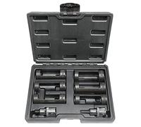 DPTOOL Enchufe de tuerca de puntal de 16 mm, 18 mm, 19 mm, 21 mm, 22 mm, 24 mm con 12 puntos, 1/2 ", enchufe esparcidor de puntal de suspensión, herramienta de amortiguador de 8 piezas