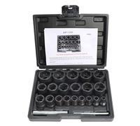 DPTOOL - Juego de extractor de tuercas de tornillo de 22 piezas, herramienta de extracción de tuercas de impacto de 1/2 y 3/8 pulgadas, kit de extracción de bloqueo de rueda para extraer tuercas