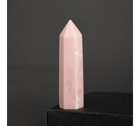 DPURPIWADY 7-8cm Crystal Point Quartz Rainbow Wand Crystal Column Rose Quartz Rock Home Decor Stone Ornaments (Color : Fenaobao)