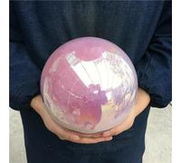 DPURPIWADY Beautiful Rainbow Aura Rose Quartz Crystal Sphere Bismuth Titanium Silicon Ball (Size : 800-850g)