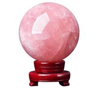 DPURPIWADY Crystal Rough Rose Quartz Magic Crystal Stone Sphere Ball Beautiful Crystal, Crystal ball-7cm