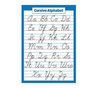 DPURPIWADY Cursive Handwriting Alphabet Poster - Educational Wall Chart for Teaching Cursive Letters, Ideal for Classroom, Homeschool, or Bedroom Decor(Unframed,08x12inch(20x30cm))