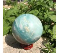DPURPIWADY Decorative Ornaments Sky Blue Ball Caribbean Calcite Crystal Ball Wedding Decoration Souvenir (Size : 5-6cm)