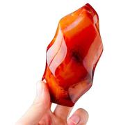 DPURPIWADY Flame Shaped Red Agate Crystal Stone Irregular Crystal Decorative Stone Ornaments for Home Decoration,200-300g