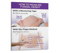 DPURPIWADY Fundal Height Measuring Chart Pregnancy Uterine Growth Guide Poster for Midwife OB GYN Clinic Training(Unframed,12x18inch(30x45cm))