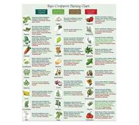 DPURPIWADY Gardener's Companion Planting Chart - What to Plant Together for Healthy Growth - Laminated Vegetable & Herb Guide for Organic Gardening & Kitchen Garden Decor(Unframed,12x18inch(30x45cm))
