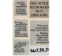 DPURPIWADY Inspirational Book Page Quote Vintage Poster Home Classroom Dorm Decorative Canvas Wall-Art Print(Framed,12x18inch(30x45cm))