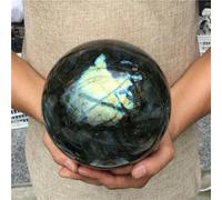DPURPIWADY Labradorite Sphere Rock Quartz Crystal Ball Ornaments (Size : 400-500g)