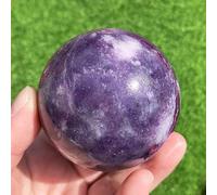 DPURPIWADY Lepidolite Stone Crystal Ball Mica Purple Crystal Ornaments (Size : 500-600g)