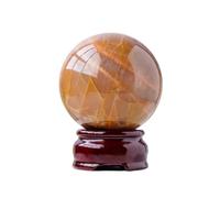 DPURPIWADY Orange Moonstone Crystal Ball Sunstone Ball Crystal Rough Stone Polished Home Decoration Crystal Ball Ornaments,60~65mm