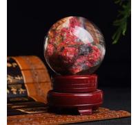 DPURPIWADY Ore Cinnabar Ball Golden Purple Sand High Content Purple Gold Sand Ore Ornaments Crystal Ball,60mm