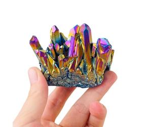 DPURPIWADY Quartz Cluster Crystal Clusters Rainbow Aura Titanium Coated Electroplating Crystal Cluster, Stone Gift Ornaments,200g