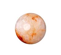 DPURPIWADY Quartz Magic Crystal Balls Polish Craft Red Gum Flower Stone Sphere,Red,55~60mm