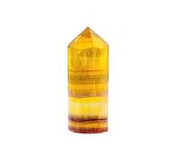 DPURPIWADY Quartz Yellow Fluorite Crystal Column Fluorite Tower Wand Home Decoration Gifts Ornaments (Size : 150-200g)