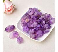 DPURPIWADY Raw Crystals Stone Minerals Amethyst Rose Quartz Irregular Shape Rough Rock Stone Aquarium Decoration (Color : Amethyst Cluster, Size : 100g)