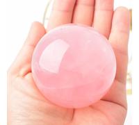 DPURPIWADY Rose Quartz Crystal Stone Ball with Stand Magic Crystal Ball Ornament for Magic/Photography/FengShui/Witchy Gifts/and Home Decor,4~5cm