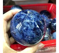 DPURPIWADY Sodalite Blue Quartz Crystal Balls Sphere Decorative Crystal Ball for Home Decor (Size : 60-70mm)