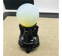 DPURPIWADY Stone Opal Crystal Ball, Crystal Ball Home furnishings + Wooden Stand Gift
