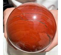 DPURPIWADY Stone Red Jasper Crystal Ball Stone Crystal Sphere Quartz Home Decor(1300-1500g)