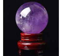 DPURPIWADY Uruguayan Amethyst Ball Ornaments Pure Ore Crystal Ball Seven Star Array Home Porch Decoration Newlyweds Gift,50mm