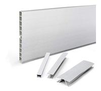 DQ-PP zócalo de 3 m | panel de aluminio cepillado | plástico | perfil de zócalo | pedestal de cocina