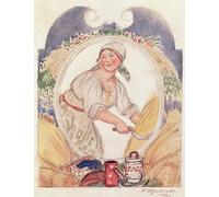 DQCJIYIGL Carteles e Impresos Arte Della Tela lo studio del mietitore per la decorazione della piazza Ruzheinaya di Boris Mikhailovich Kustodiev para la Decoración del Hogar del Dormitorio 60x90cm