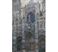 DQCJIYIGL Famoso Cartel del Lienzo Artísticas de Lona Cattedrale di Rouen il portale Grey Weather di Claude Monet para la Decoración del Hogar de la Oficina 60x90cm