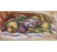 DQCJIYIGL Famoso Cartel del Lienzo Artísticas de Lona Ciotola di fichi e frutta di Pierre Auguste Renoir para la Decoración del Hogar de la Oficina 60x90cm