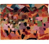 DQCJIYIGL Famoso Cartel del Lienzo Artísticas de Lona con La catena montuosa di Paul Klee para la Decoración del Hogar de la Oficina 60x90cm