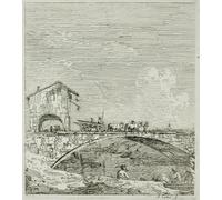 DQCJIYIGL Famoso Cartel del Lienzo Artísticas de Lona il carro che passa su un ponte di Canaletto para la Decoración del Hogar de la Oficina 60x90cm
