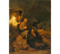 DQCJIYIGL Famoso Cartel del Lienzo Artísticas de Lona il Sogno di San Giuseppe di Rembrandt para la Decoración del Hogar de la Oficina 60x90cm