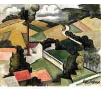 DQCJIYIGL Famoso Cartel del Lienzo Artísticas de Lona la fabbrica di camini di Roger De La Fresnaye para la Decoración del Hogar de la Oficina 60x90cm