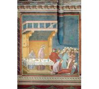 DQCJIYIGL Famoso Cartel del Lienzo Artísticas de Lona la Morte del Cavaliere di Celano di Giotto Di Bondone para la Decoración del Hogar de la Oficina 60x90cm