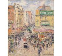 DQCJIYIGL Famoso Cartel del Lienzo Artísticas de Lona la Rue De Clignancourt di Gustave Loiseau para la Decoración del Hogar de la Oficina 60x90cm