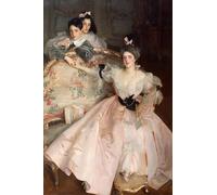 DQCJIYIGL Famoso Cartel del Lienzo Artísticas de Lona La signora Carl Meyer e i suoi figli di John Singer Sargent para la Decoración del Hogar de la Oficina 60x90cm
