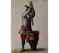 DQCJIYIGL Famoso Cartel del Lienzo Artísticas de Lona Lavorazione della Melassa Dal 'Libro Illustrato dei Costumi Veneziani di Jan Van Grevenbroeck para la Decoración del Hogar de la Oficina 60x90cm